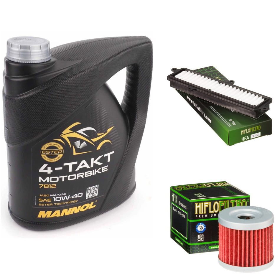 Mannol Semi Synthetic 10w40 4L Oil & HF131 & HFA3103 Oil Filter Kit