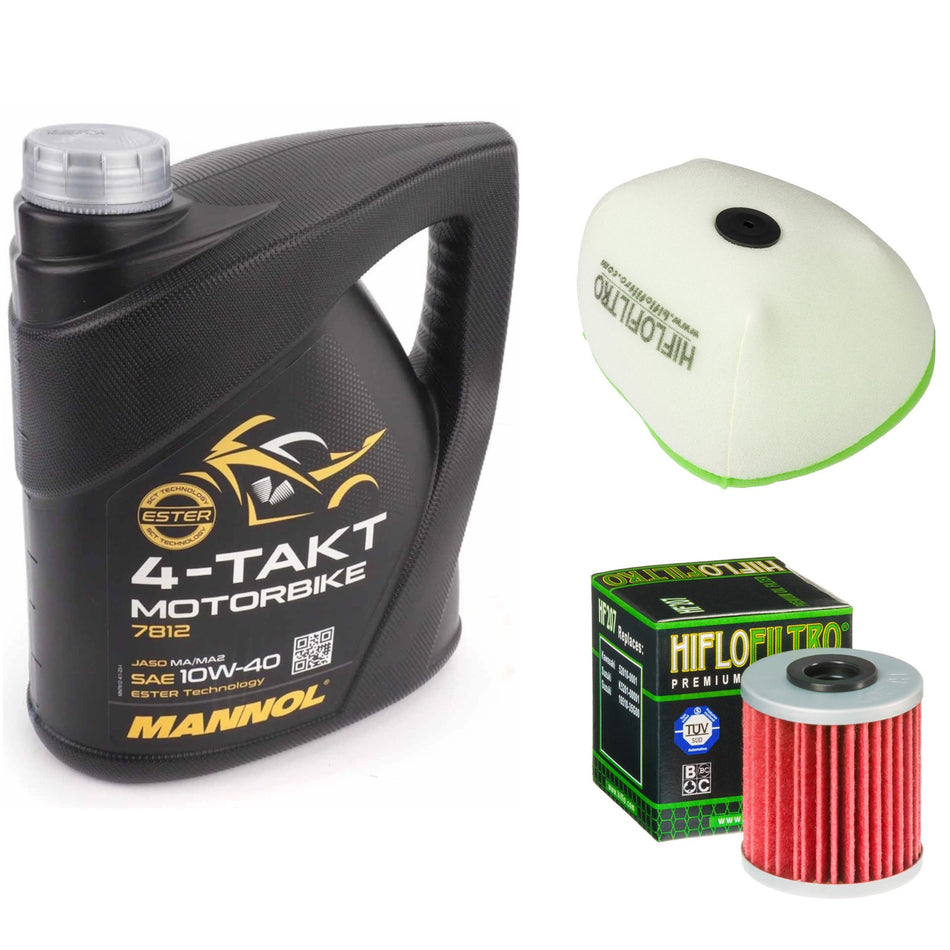 Mannol Semi Synthetic 10w40 4L Oil & HF207 & HFF3026 Oil Filter Kit