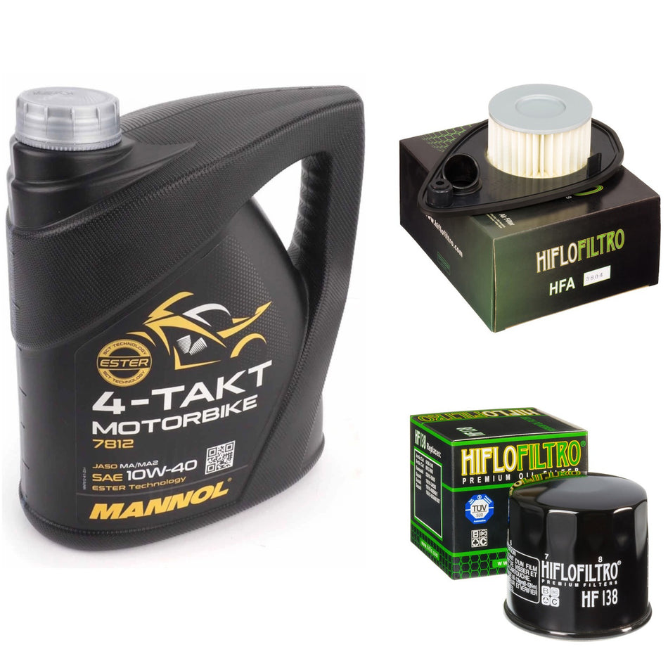 Mannol Semi Synthetic 10w40 4L Oil & HF138 & HFA3804 Oil Filter Kit