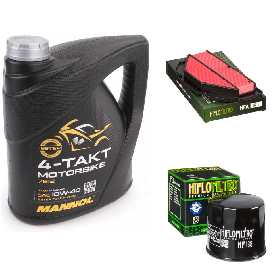 Mannol Semi Synthetic 10w40 4L Oil & HF138 & HFA3613 Oil Filter Kit