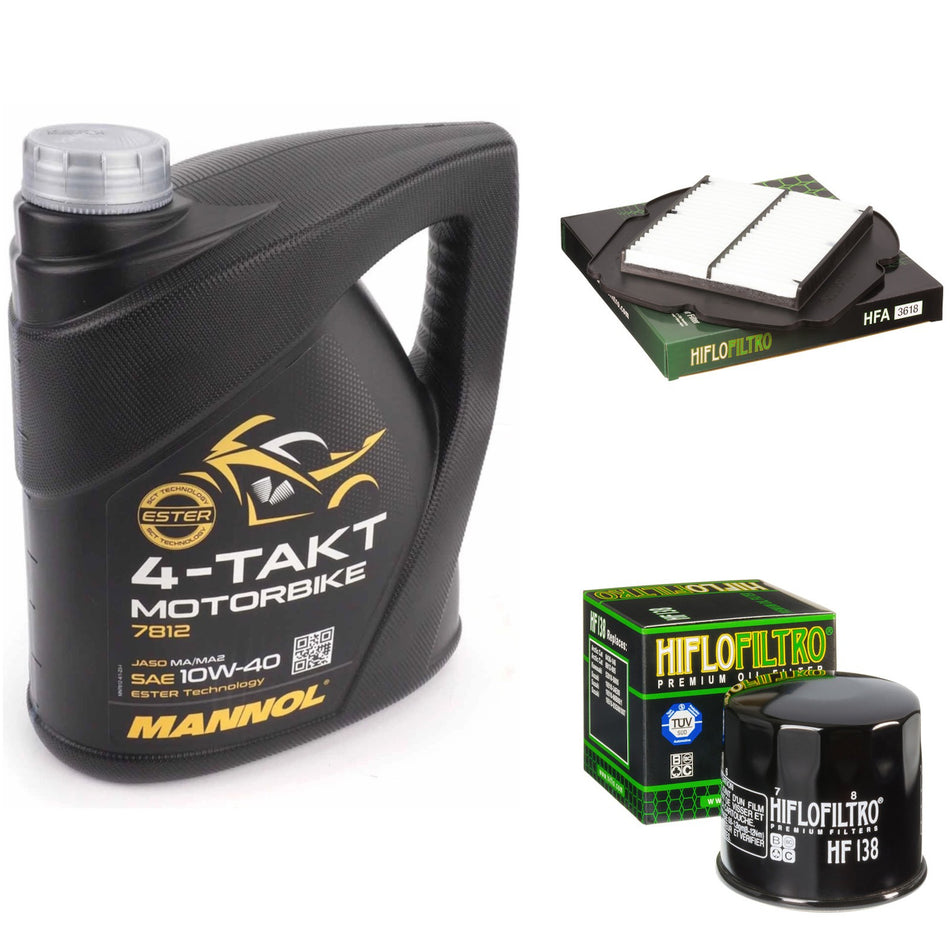 Mannol Semi Synthetic 10w40 4L Oil & HF138 & HFA3618 Oil Filter Kit