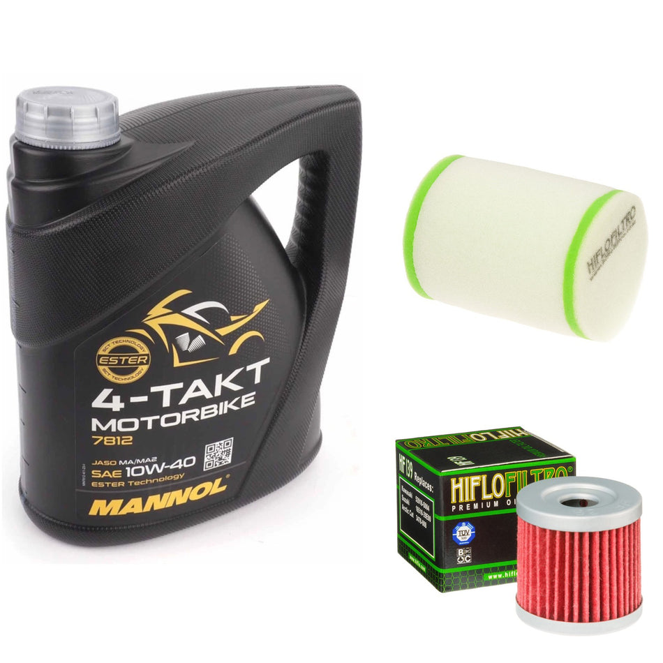Mannol Semi Synthetic 10w40 4L Oil & HF139 & HFF3022 Oil Filter Kit