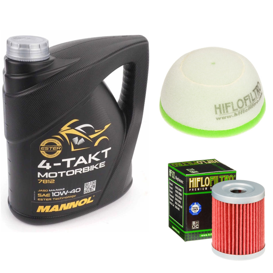 Mannol Semi Synthetic 10w40 4L Oil & HF132 & HFF3016 Oil Filter Kit