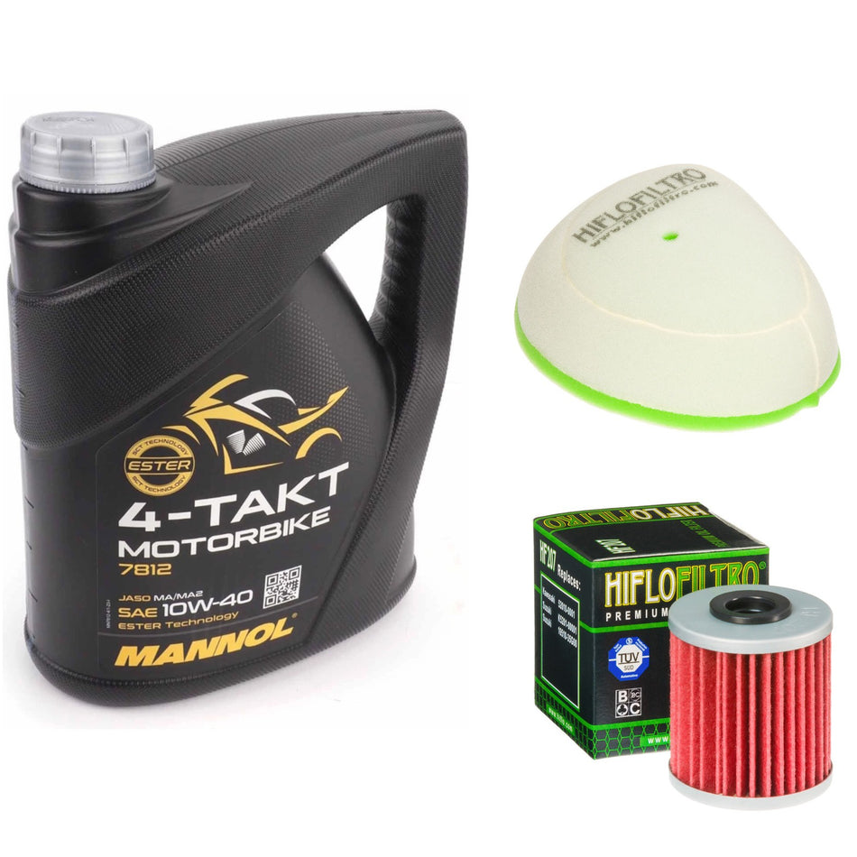 Mannol Semi Synthetic 10w40 4L Oil & HF207 & HFF3021 Oil Filter Kit