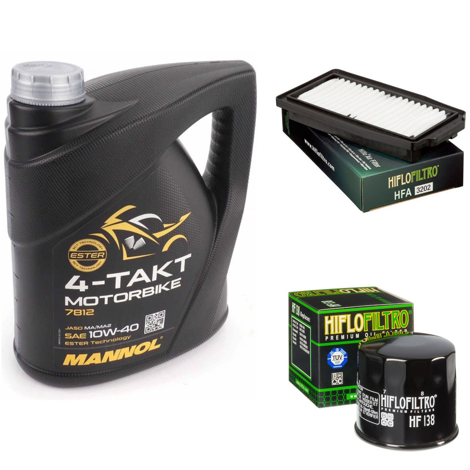 Mannol Semi Synthetic 10w40 4L Oil & HF138 & HFA3202 Oil Filter Kit