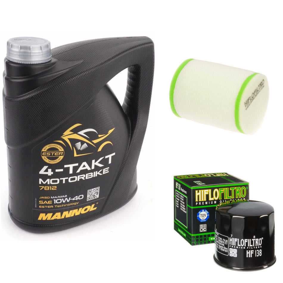 Mannol Semi Synthetic 10w40 4L Oil & HF138 & HFF3022 Oil Filter Kit