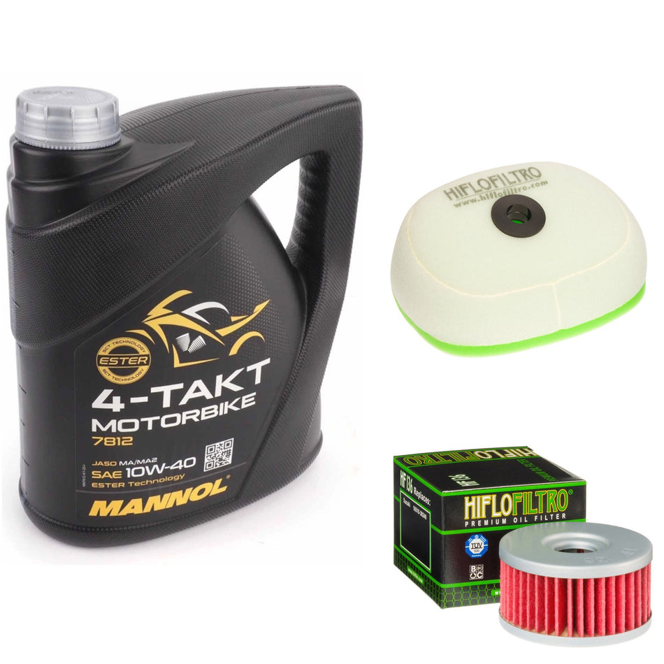 Mannol Semi Synthetic 10w40 4L Oil & HF136 & HFF3017 Oil Filter Kit