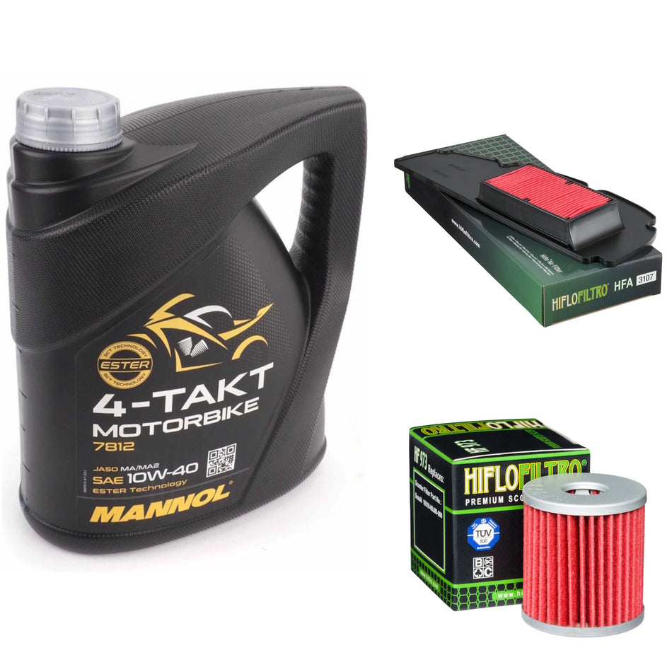 Mannol Semi Synthetic 10w40 4L Oil & HF973 & HFA3107 Oil Filter Kit