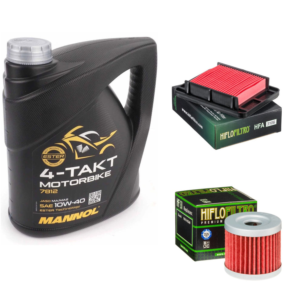 Mannol Semi Synthetic 10w40 4L Oil & HF131 & HFA3106 Oil Filter Kit