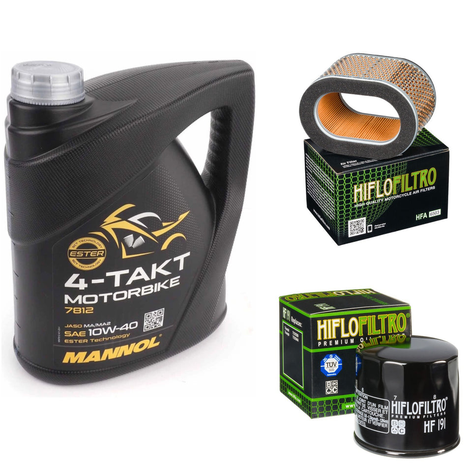 Mannol Semi Synthetic 10w40 4L Oil & HF191 & HFA6503 Oil Filter Kit