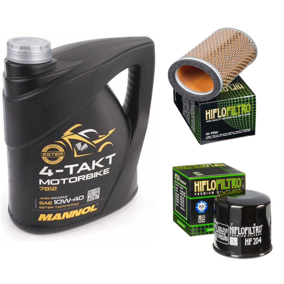 Mannol Semi Synthetic 10w40 4L Oil & HF204 & HFA6504 Oil Filter Kit