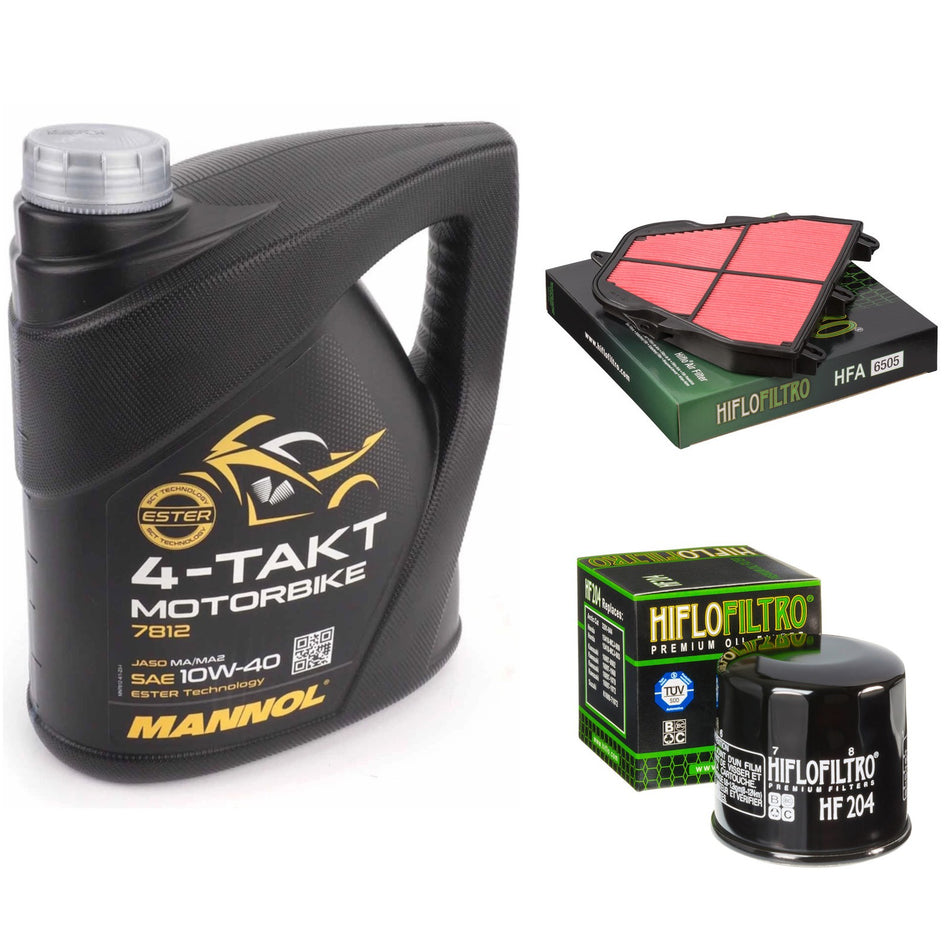 Mannol Semi Synthetic 10w40 4L Oil & HF204 & HFA6505 Oil Filter Kit
