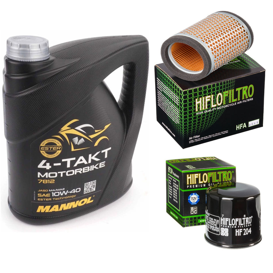 Mannol Semi Synthetic 10w40 4L Oil & HF204 & HFA6511 Oil Filter Kit