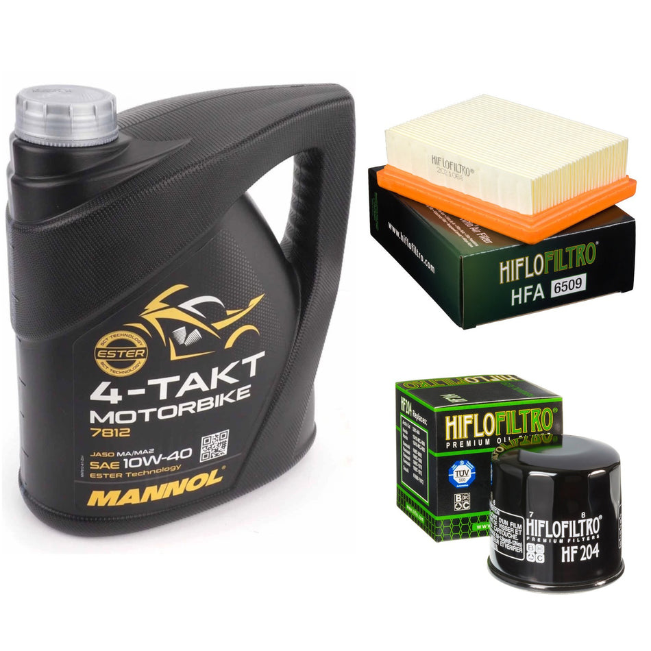 Mannol Semi Synthetic 10w40 4L Oil & HF204 & HFA6509 Oil Filter Kit