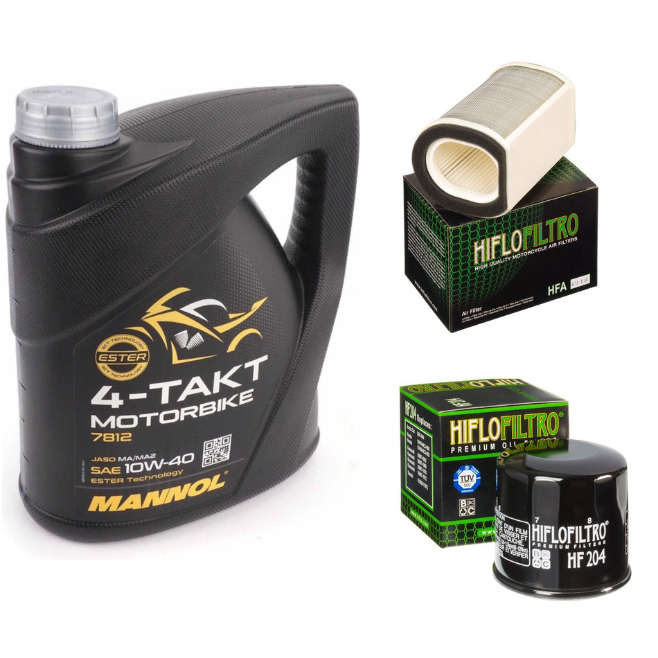Mannol Semi Synthetic 10w40 4L Oil & HF204 & HFA4912 Oil Filter Kit
