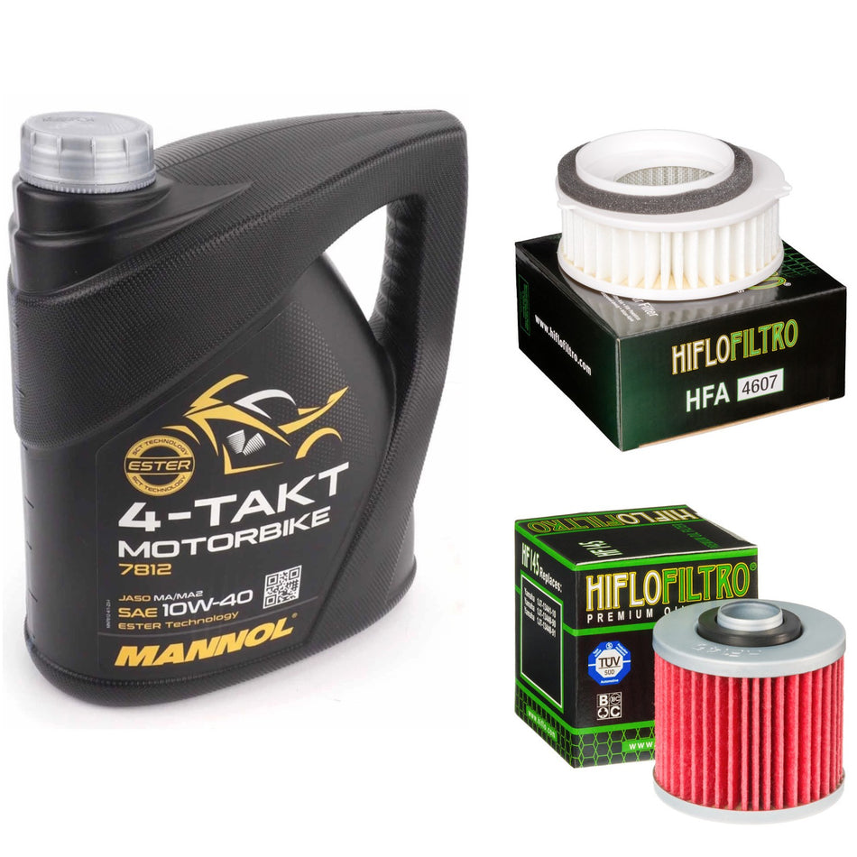 Mannol Semi Synthetic 10w40 4L Oil & HF145 & HFA4607 Oil Filter Kit