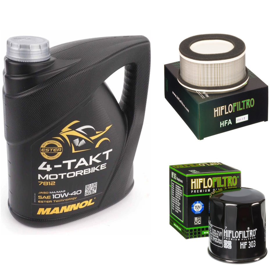 Mannol Semi Synthetic 10w40 4L Oil & HF303 & HFA4911 Oil Filter Kit