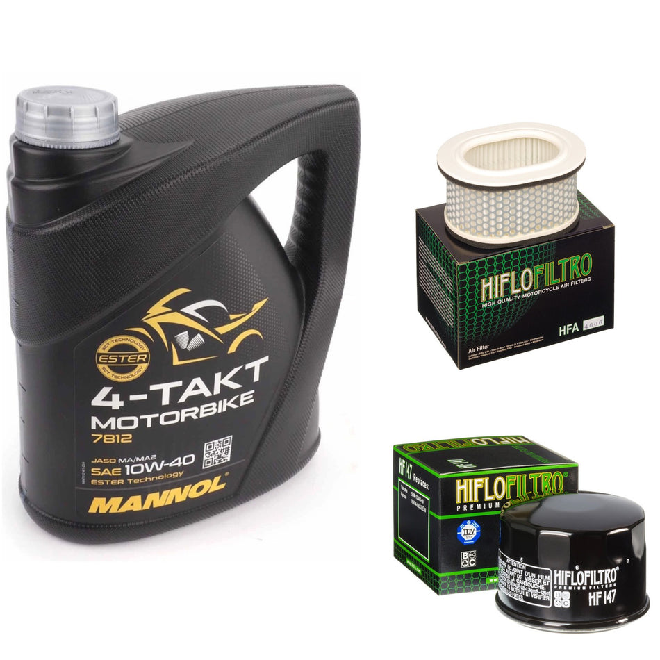 Mannol Semi Synthetic 10w40 4L Oil & HF147 & HFA4606 Oil Filter Kit