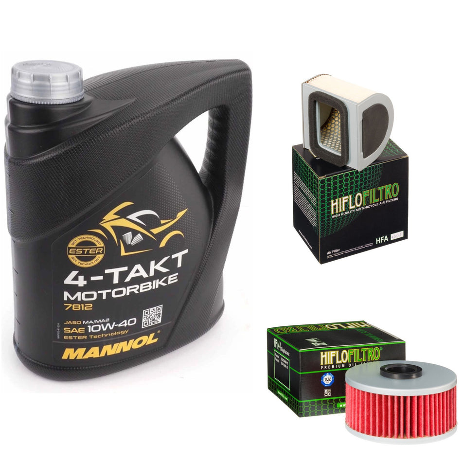 Mannol Semi Synthetic 10w40 4L Oil & HF144 & HFA4504 Oil Filter Kit