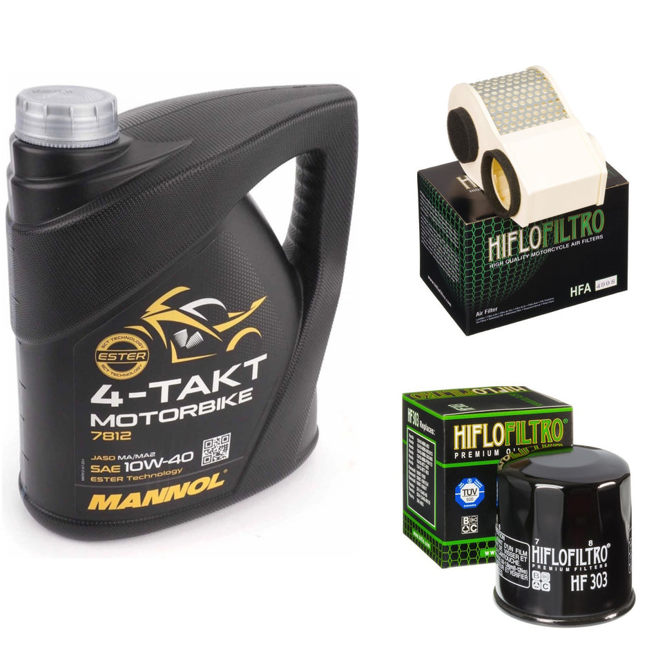 Mannol Semi Synthetic 10w40 4L Oil & HF303 & HFA4908 Oil Filter Kit