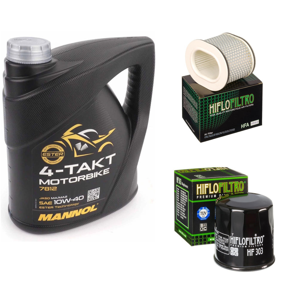 Mannol Semi Synthetic 10w40 4L Oil & HF303 & HFA4902 Oil Filter Kit
