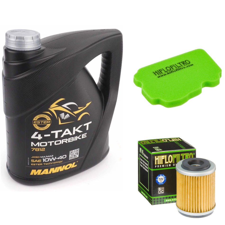 Mannol Semi Synthetic 10w40 4L Oil & HF143 & HFA4202 Oil Filter Kit