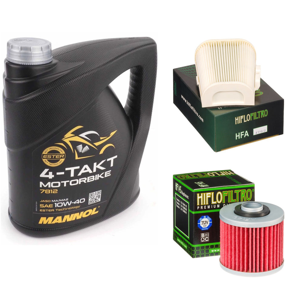 Mannol Semi Synthetic 10w40 4L Oil & HF145 & HFA4702 Oil Filter Kit