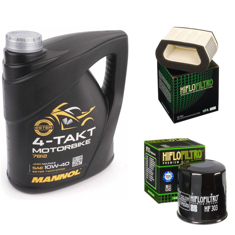 Mannol Semi Synthetic 10w40 4L Oil & HF303 & HFA4907 Oil Filter Kit