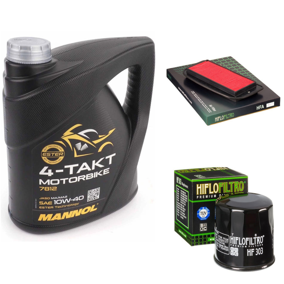 Mannol Semi Synthetic 10w40 4L Oil & HF303 & HFA4916 Oil Filter Kit