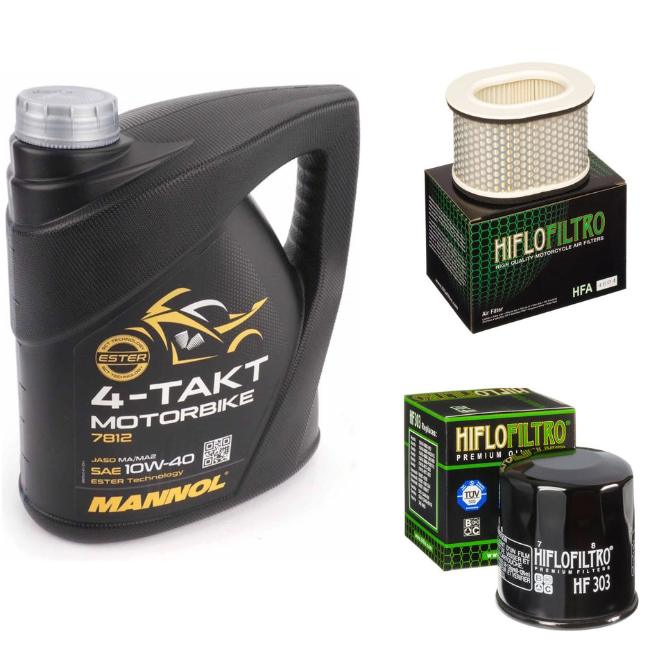 Mannol Semi Synthetic 10w40 4L Oil & HF303 & HFA4604 Oil Filter Kit