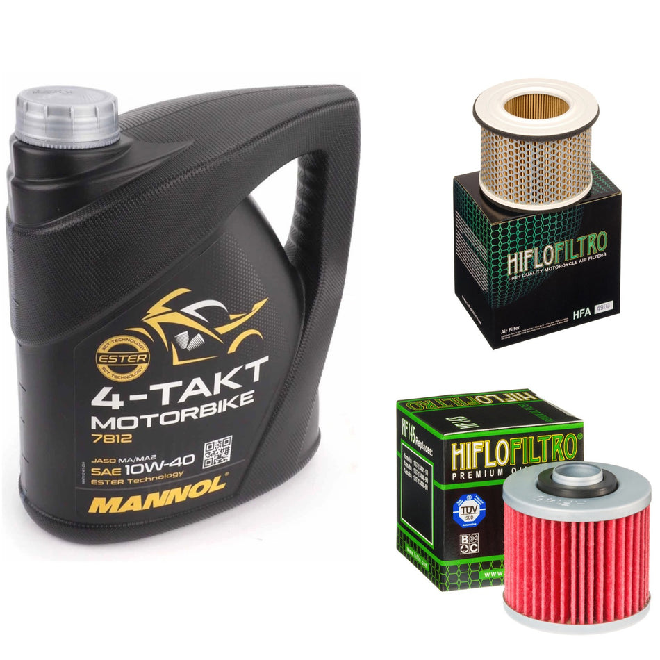 Mannol Semi Synthetic 10w40 4L Oil & HF145 & HFA4905 Oil Filter Kit