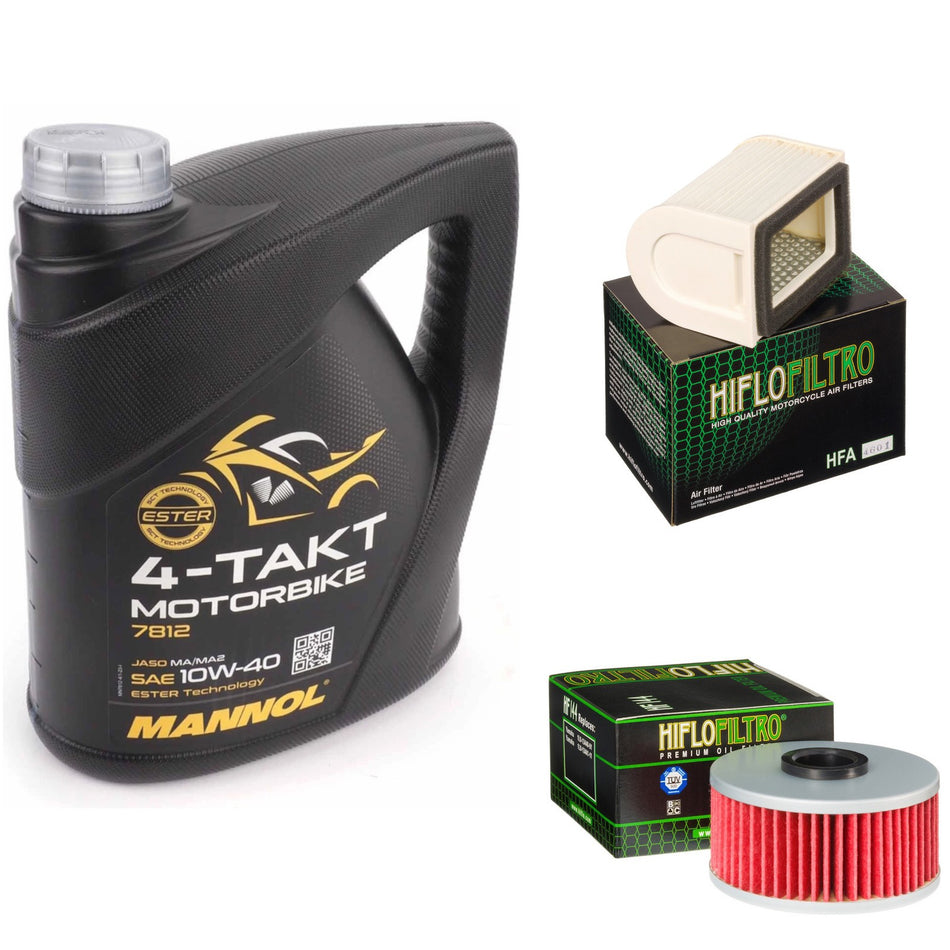 Mannol Semi Synthetic 10w40 4L Oil & HF144 & HFA4601 Oil Filter Kit