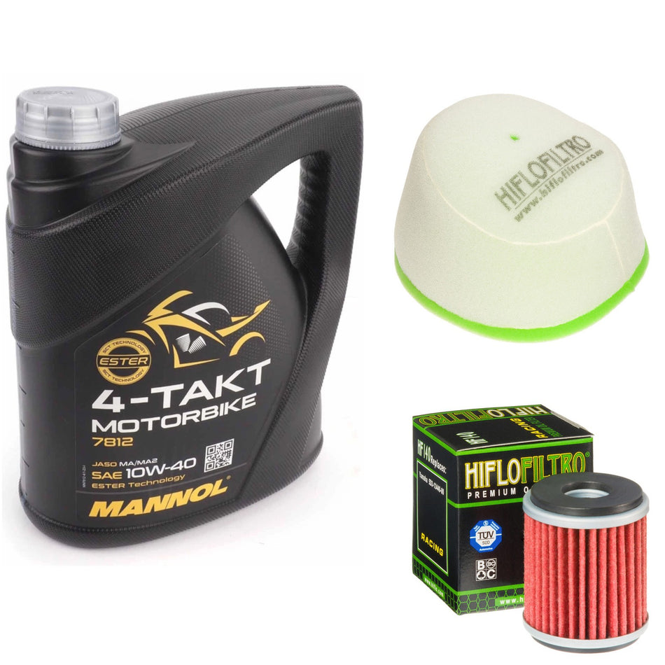 Mannol Semi Synthetic 10w40 4L Oil & HF140 & HFF4012 Oil Filter Kit