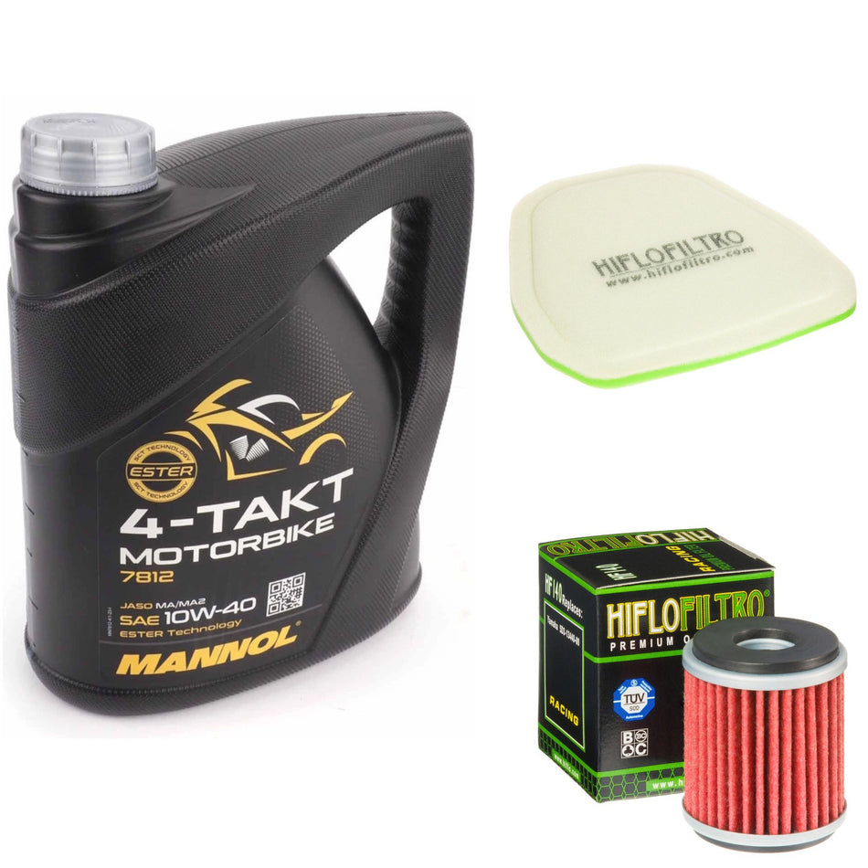 Mannol Semi Synthetic 10w40 4L Oil & HF140 & HFF4020 Oil Filter Kit