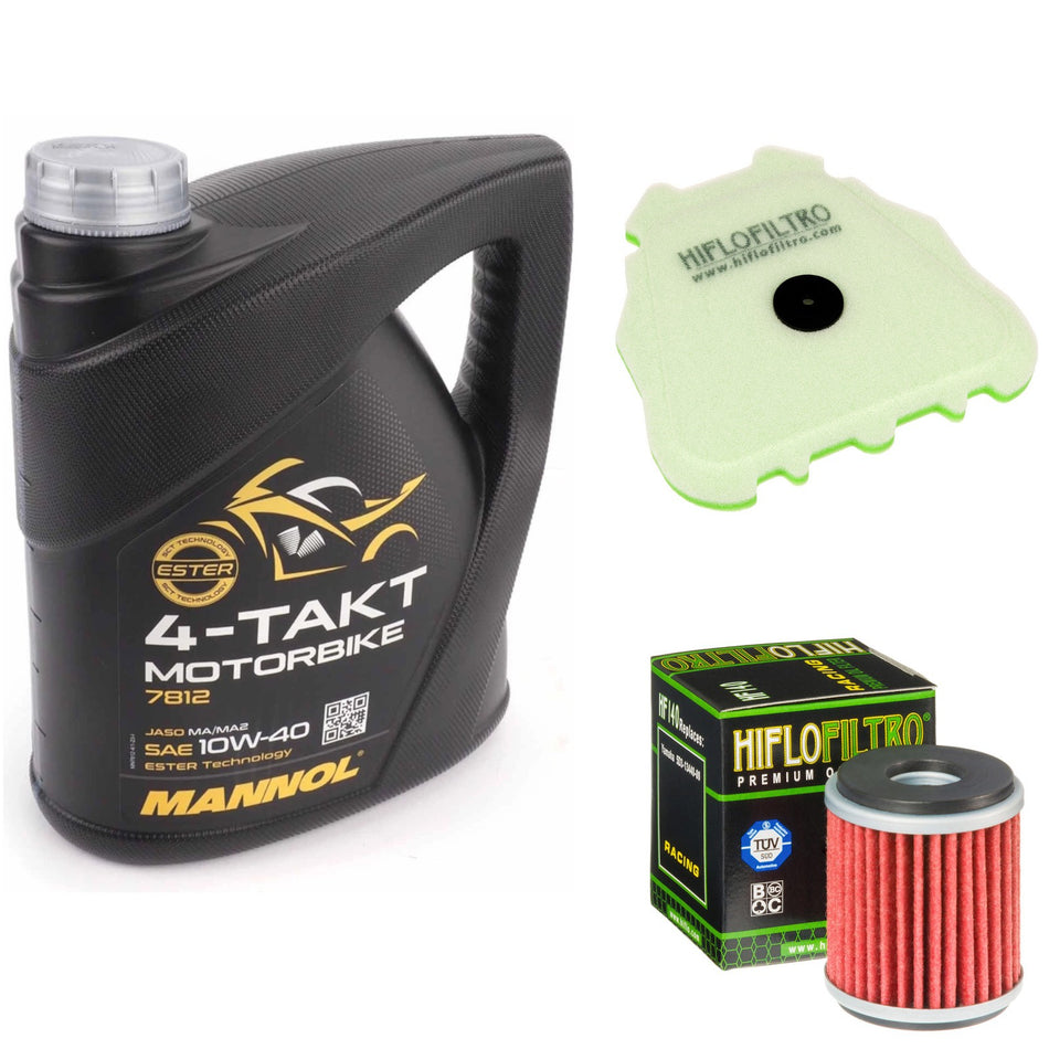Mannol Semi Synthetic 10w40 4L Oil & HF140 & HFF4030 Oil Filter Kit
