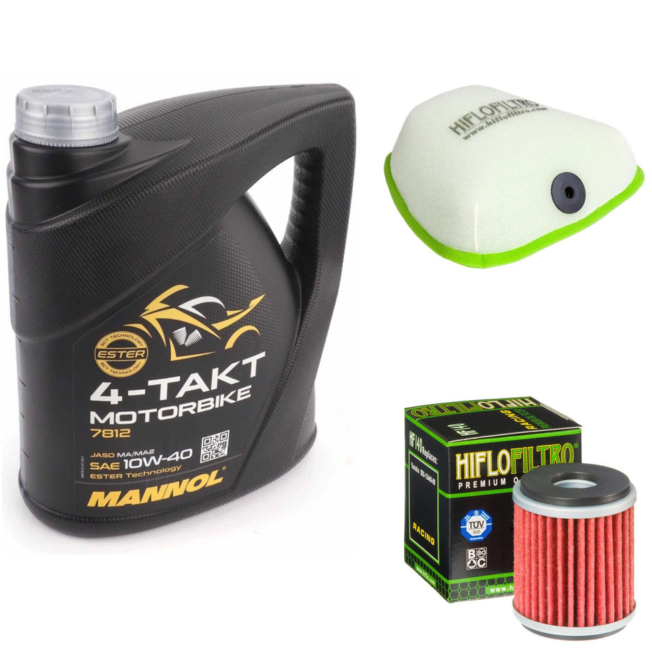 Mannol Semi Synthetic 10w40 4L Oil & HF140 & HFF4031 Oil Filter Kit