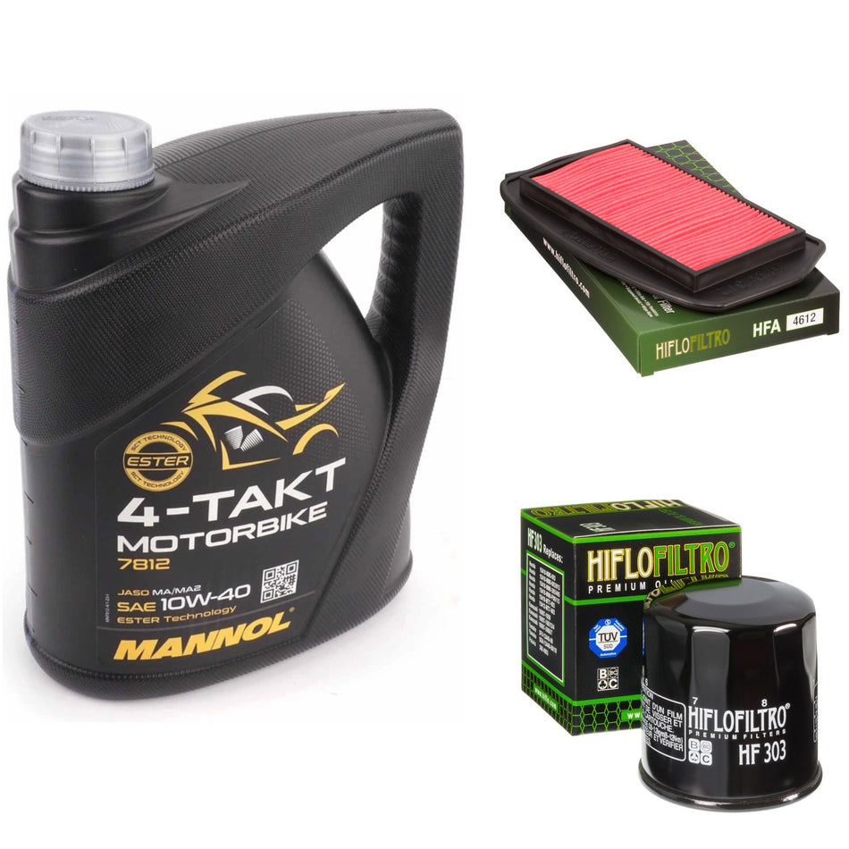 Mannol Semi Synthetic 10w40 4L Oil & HF303 & HFA4612 Oil Filter Kit