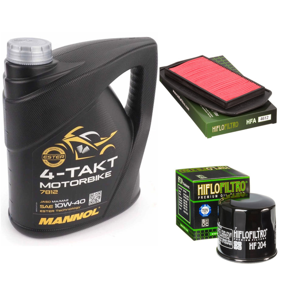 Mannol Semi Synthetic 10w40 4L Oil & HF204 & HFA4612 Oil Filter Kit