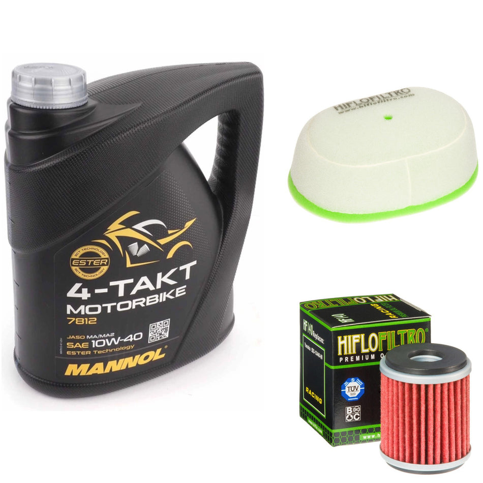 Mannol Semi Synthetic 10w40 4L Oil & HF140 & HFF4018 Oil Filter Kit