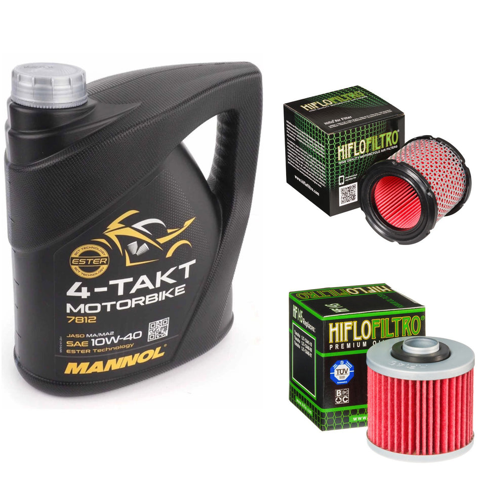 Mannol Semi Synthetic 10w40 4L Oil & HF145 & HFA4616 Oil Filter Kit