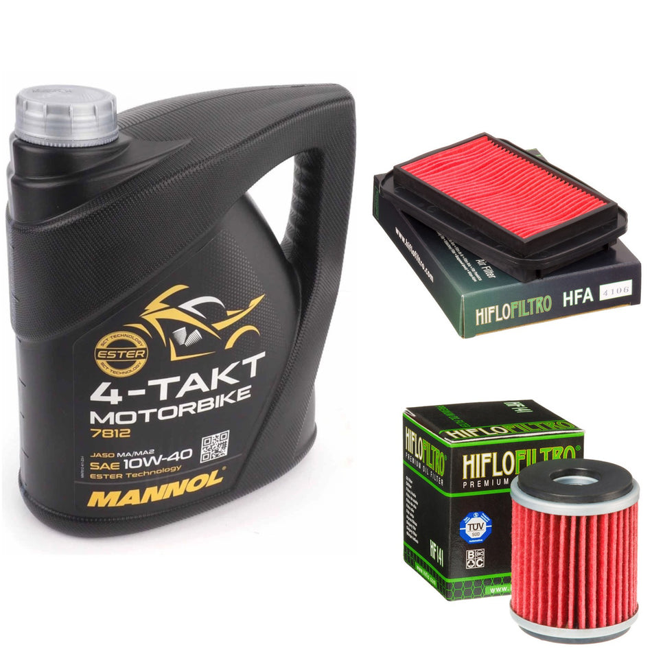 Mannol Semi Synthetic 10w40 4L Oil & HF141 & HFA4106 Oil Filter Kit