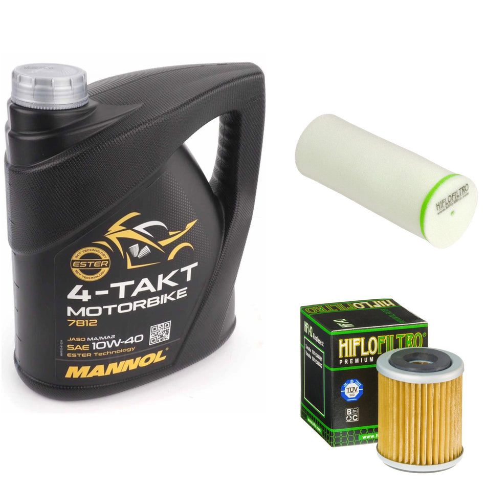 Mannol Semi Synthetic 10w40 4L Oil & HF142 & HFF4024 Oil Filter Kit