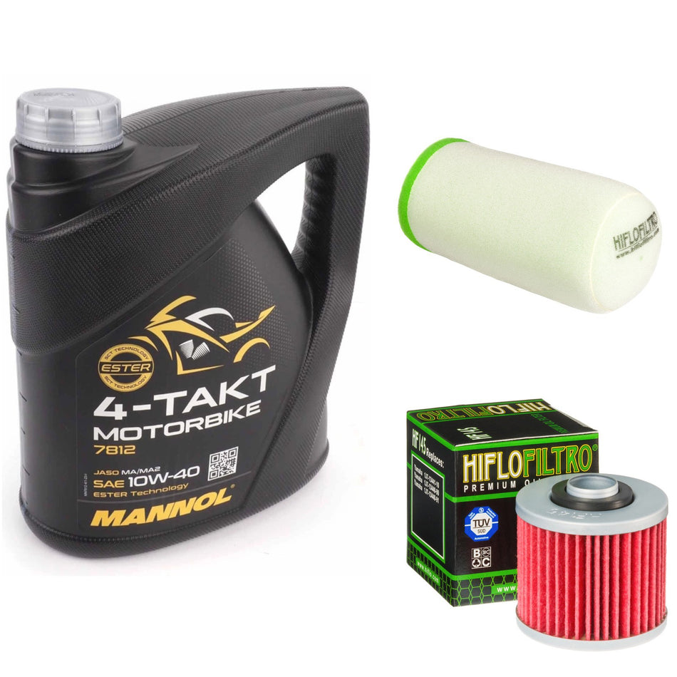 Mannol Semi Synthetic 10w40 4L Oil & HF145 & HFF4025 Oil Filter Kit