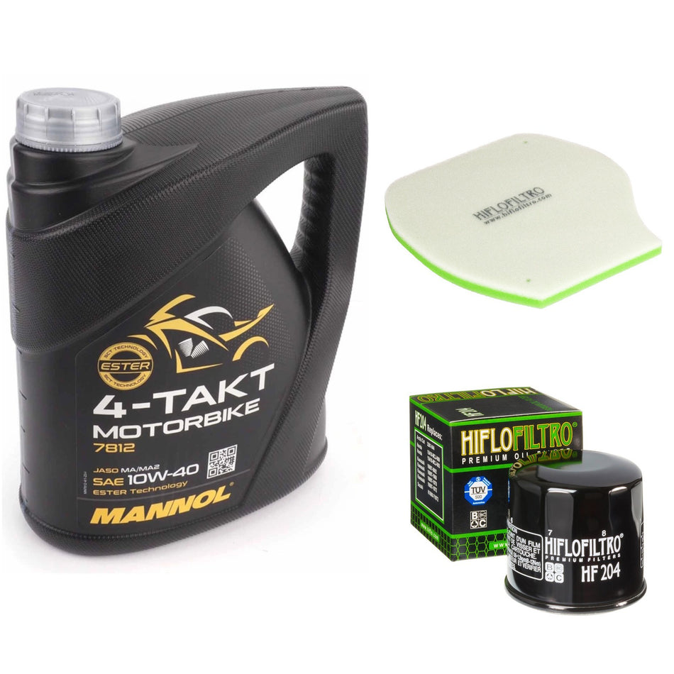 Mannol Semi Synthetic 10w40 4L Oil & HF204 & HFF4026 Oil Filter Kit