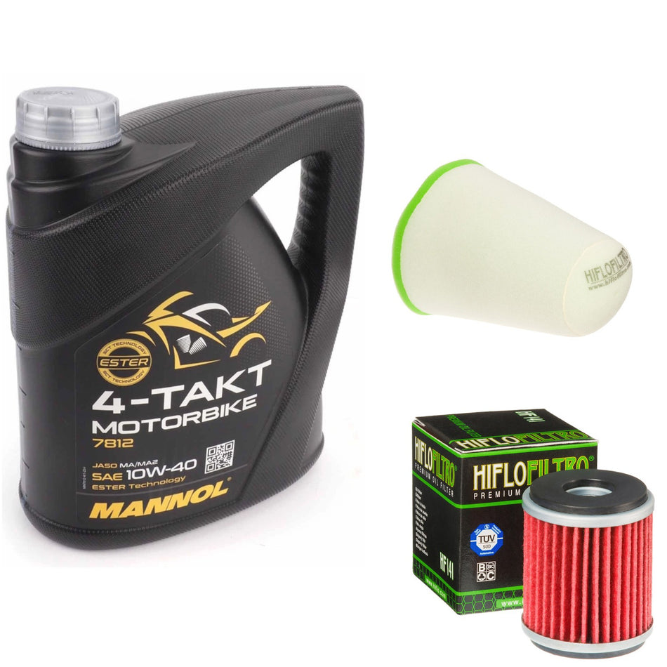 Mannol Semi Synthetic 10w40 4L Oil & HF141 & HFF4022 Oil Filter Kit