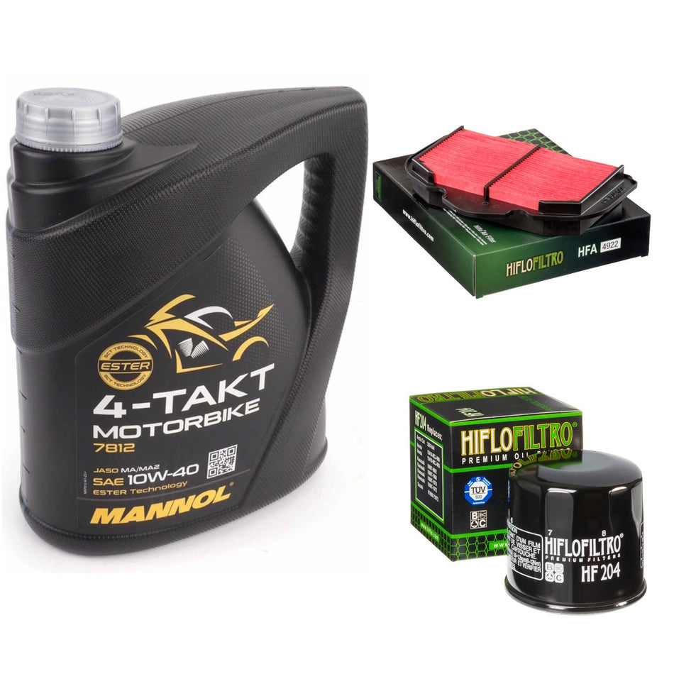 Mannol Semi Synthetic 10w40 4L Oil & HF204 & HFA4922 Oil Filter Kit