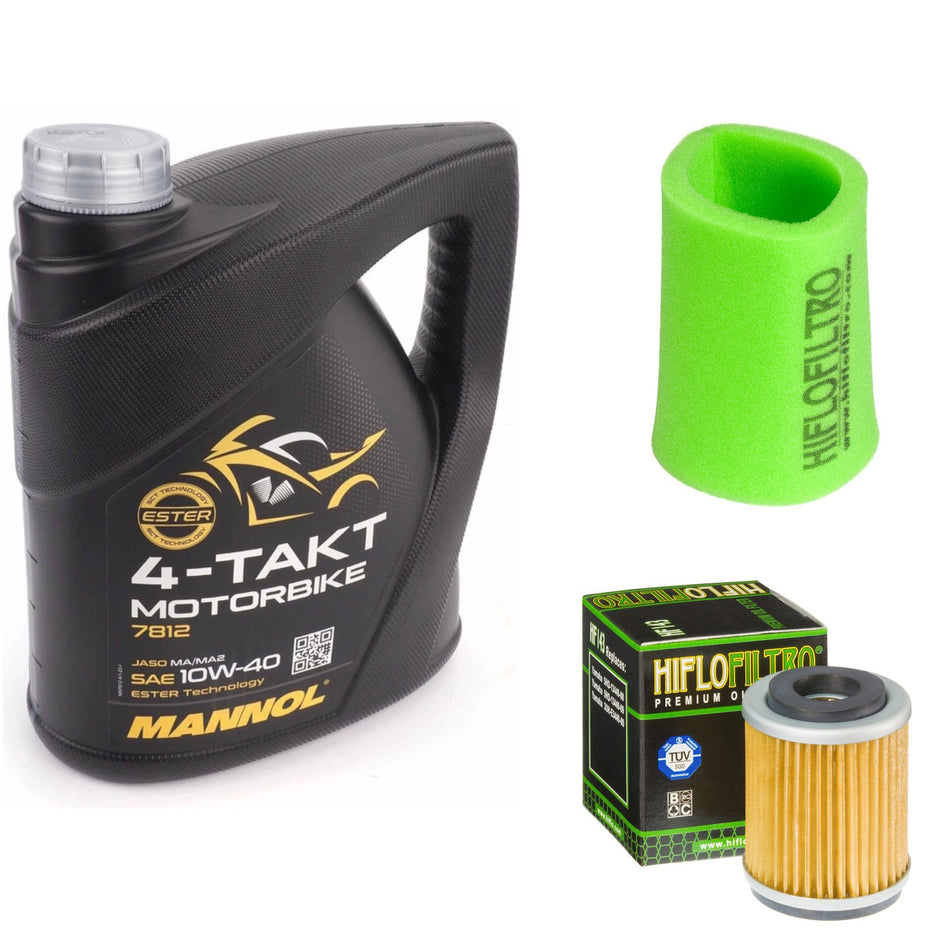 Mannol Semi Synthetic 10w40 4L Oil & HF143 & HFF4029 Oil Filter Kit