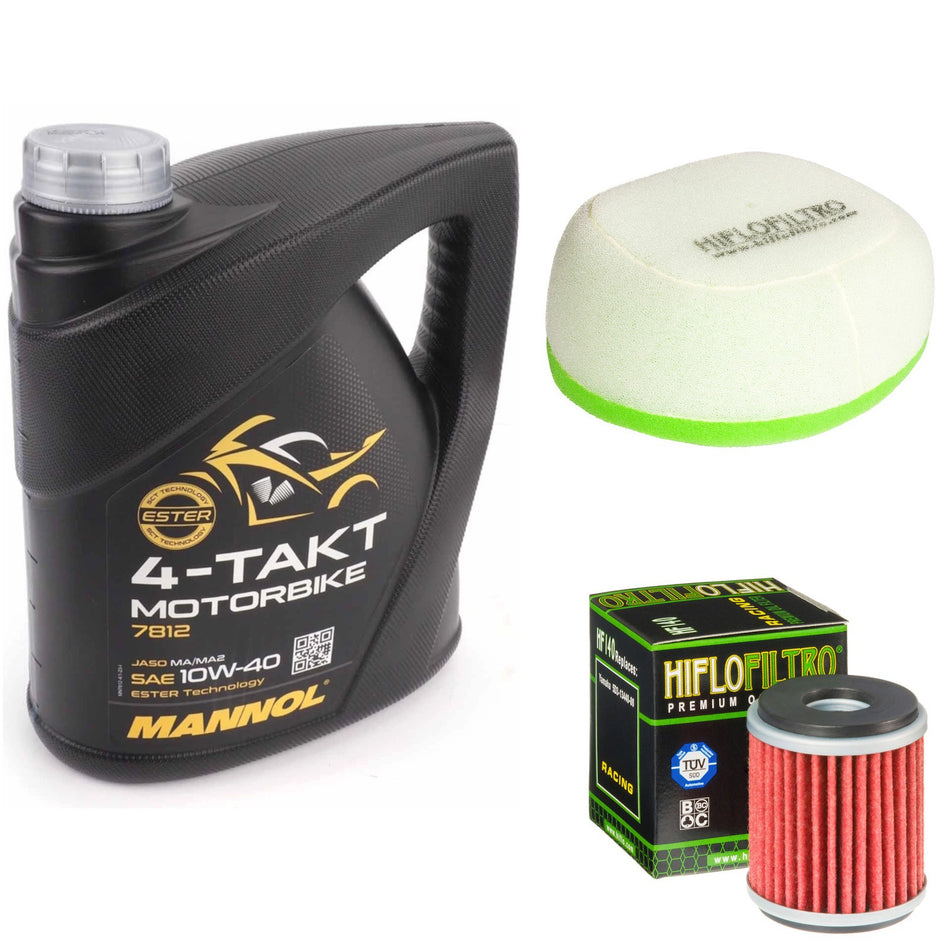 Mannol Semi Synthetic 10w40 4L Oil & HF140 & HFF4027 Oil Filter Kit