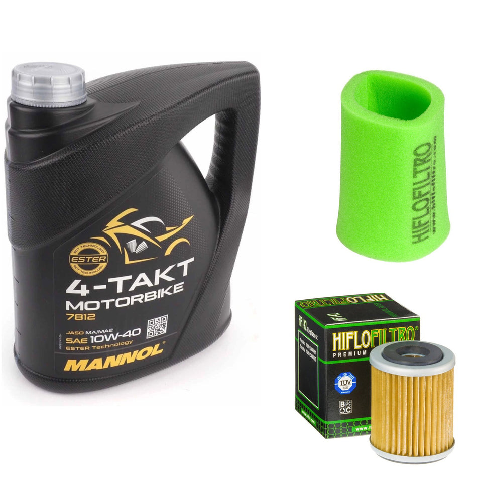 Mannol Semi Synthetic 10w40 4L Oil & HF142 & HFF4029 Oil Filter Kit