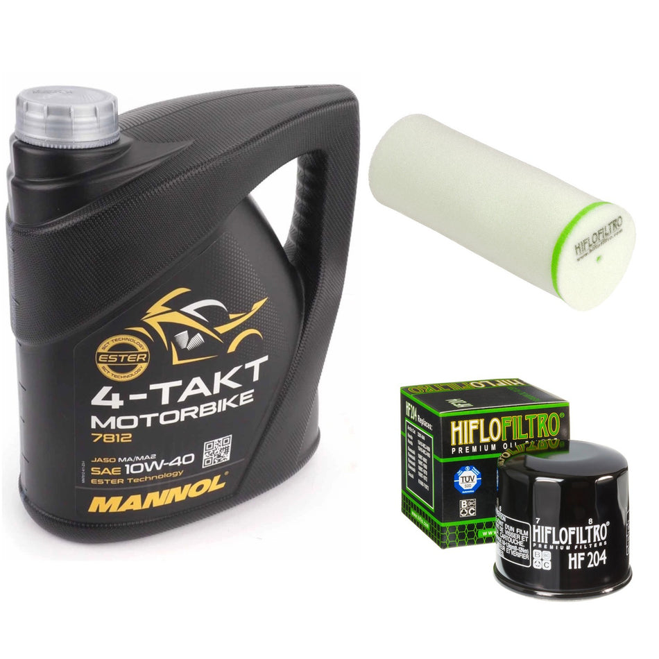Mannol Semi Synthetic 10w40 4L Oil & HF204 & HFF4024 Oil Filter Kit